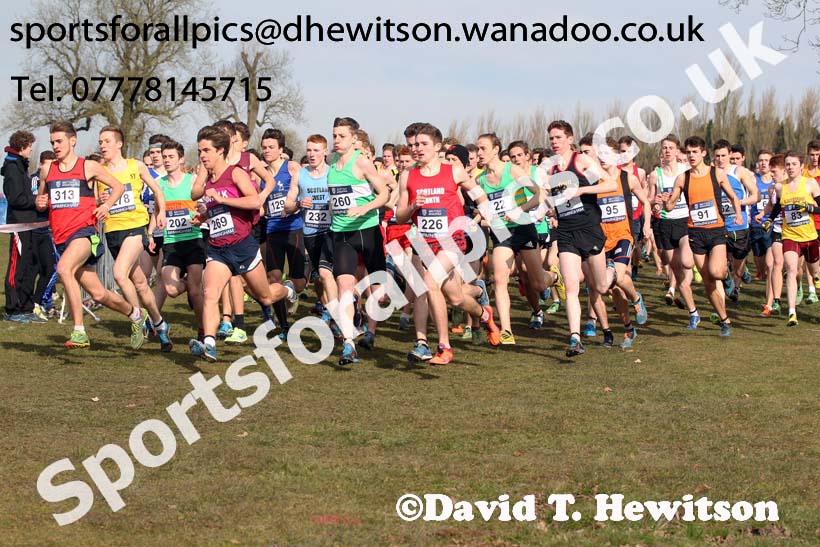 Mens under-20s Inter Counties Cross Country,  Cofton Park, Birmingham. Photo: David T. Hewitson/Sports for All Pics